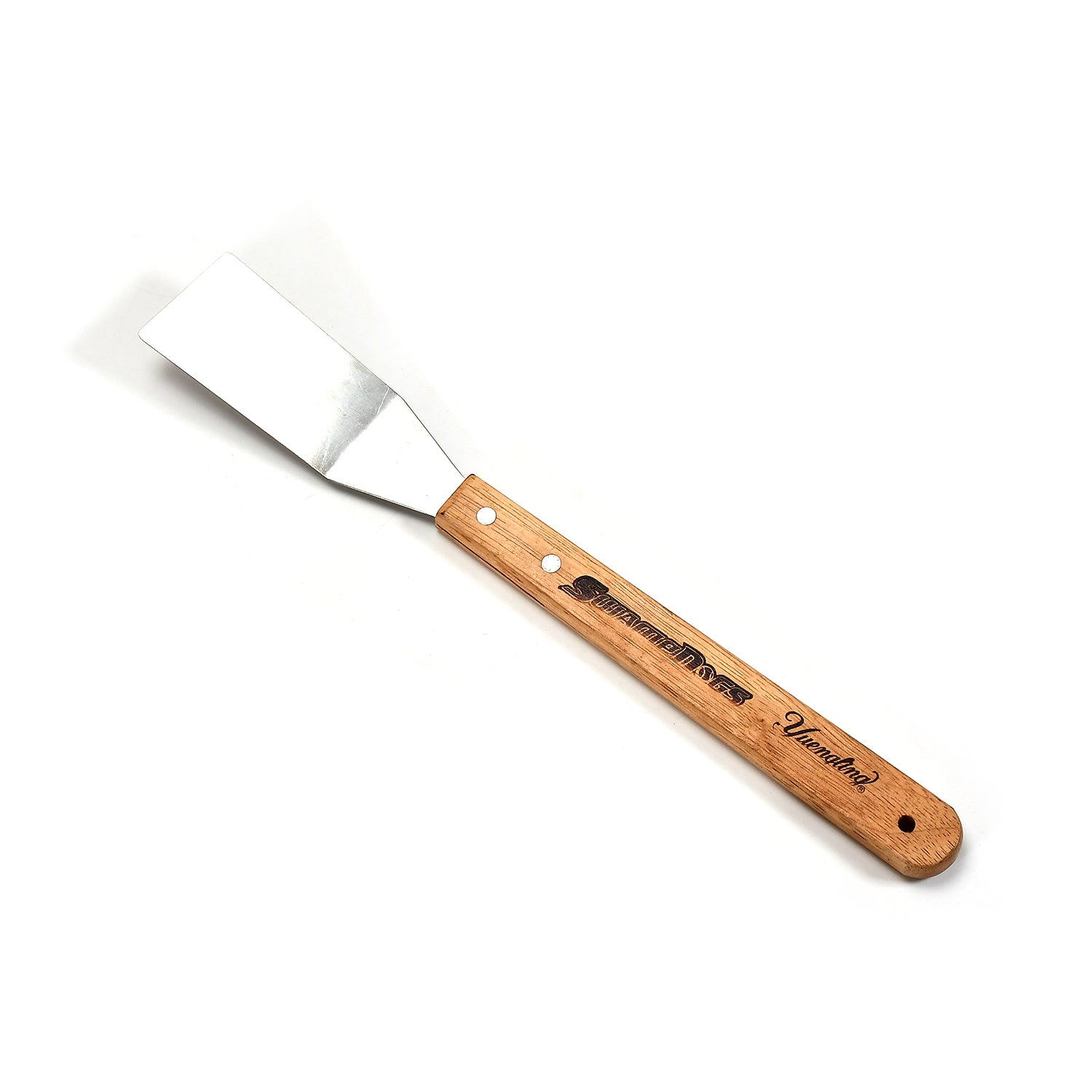 0157 Stainless Steel Barbecue Spatula BBQ Spatula BBQ Tong With Wooden Handle Lifting Spatula DeoDap 0157 Stainless Steel Barbecue Spatula BBQ Spatula BBQ Tong With Wooden Handle Lifting Spatula DeoDap